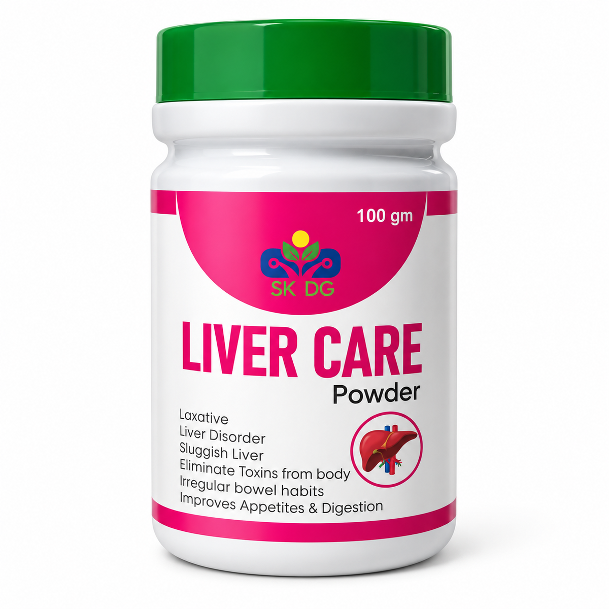 SKDG Liver Care Powder, 100 g Ayurvedic churna jar